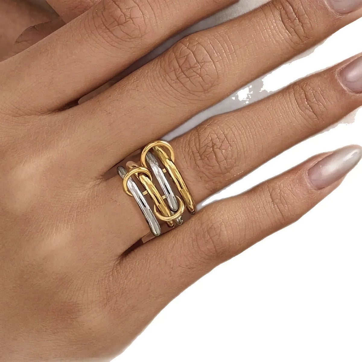 Alexandria kahevärviline kihiline sõrmus