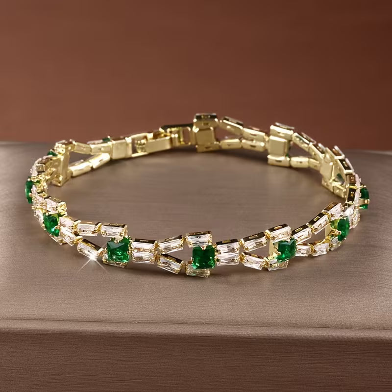 Kuldne keti-tenniskäevõru "Verde"