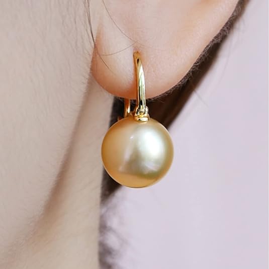 Elegantsed kuldsed pärlikõrvarõngad
