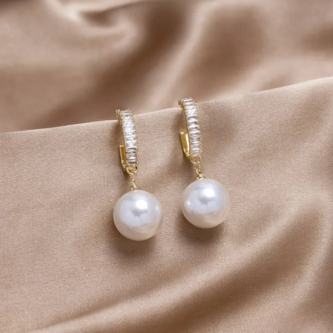 Elegantsed kõrvarõngad pärli ja tsirkooniga