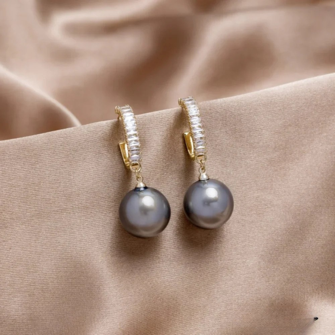 Elegantsed kõrvarõngad pärli ja tsirkooniga