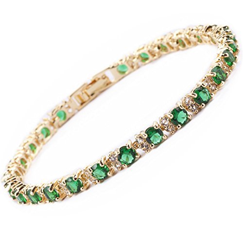 Kuldne tenniskäevõru smaragdidega