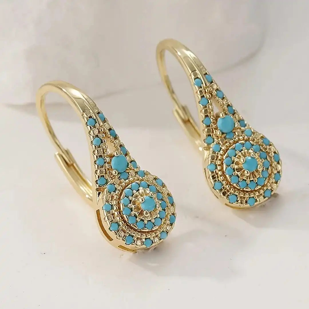 Elegantsed Mandala Türkiisi Kõrvarõngad