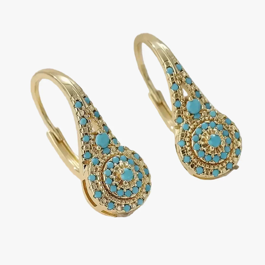 Elegantsed Mandala Türkiisi Kõrvarõngad