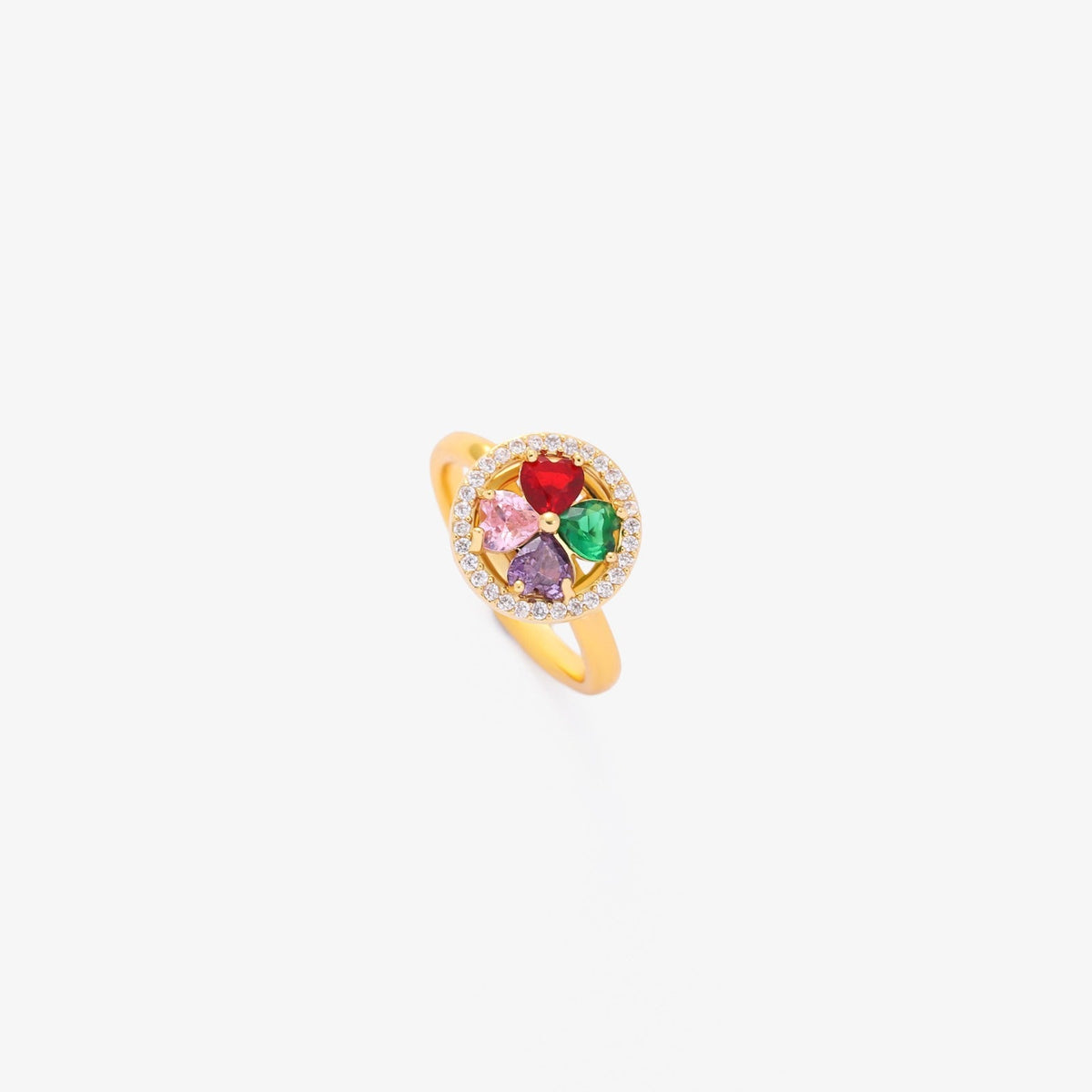 Colorwave pöörlev südamekujuline sõrmus | Kuldne