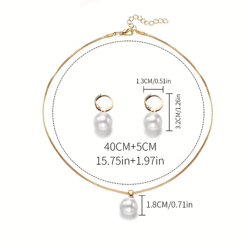 Elegantne pärlikaelakee komplekt