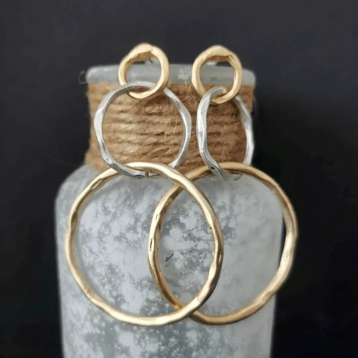 Vintage earrings in gold and silver
