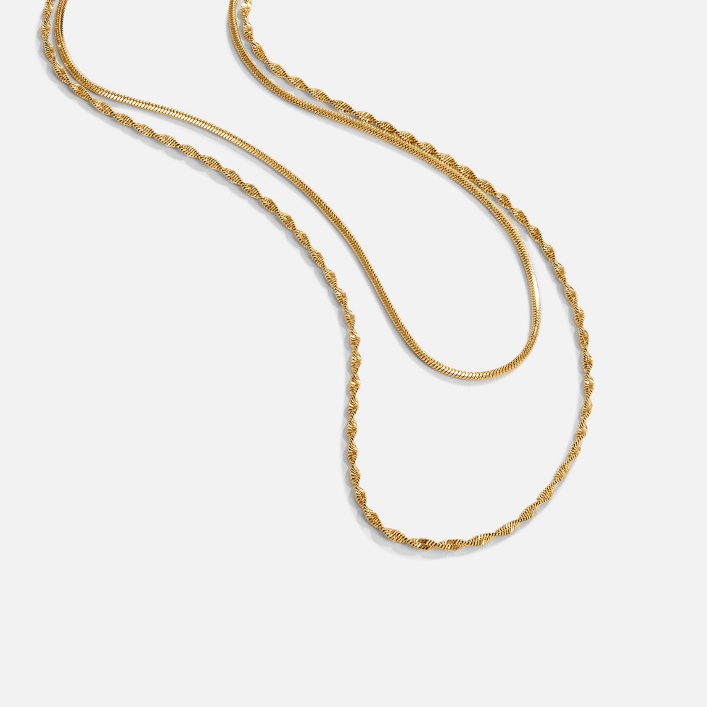 Kuldne kihiline kaelakee "Leona"